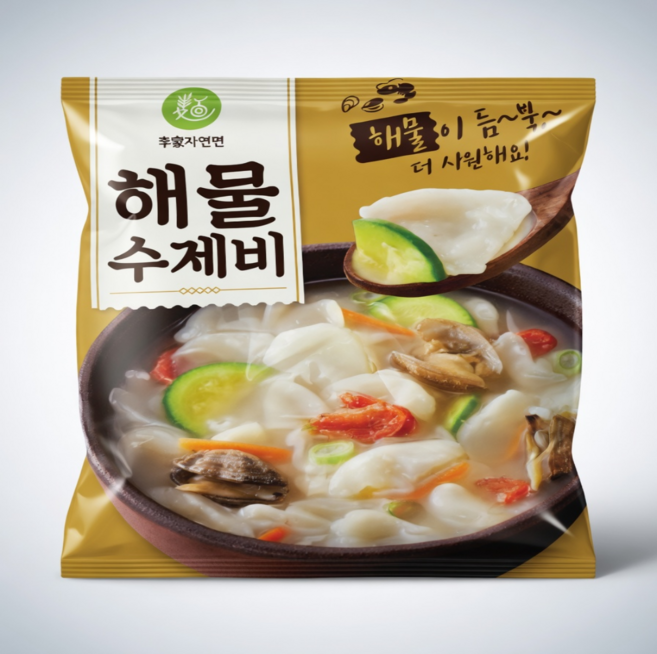 이가자연면 해물수제비, 188.5g, 6개