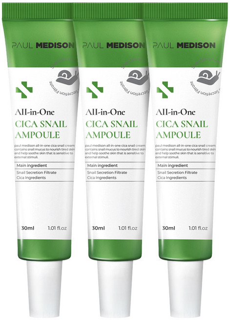 폴메디슨 올인원 시카 달팽이 앰플, 3개, 30ml