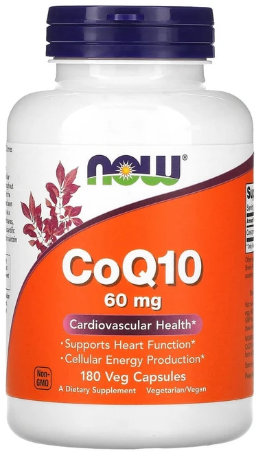 나우푸드 코엔자임Q10 코엔자임큐텐 60mg 180베지캡슐, NOW03154, 1개, 180정 - 쿠팡