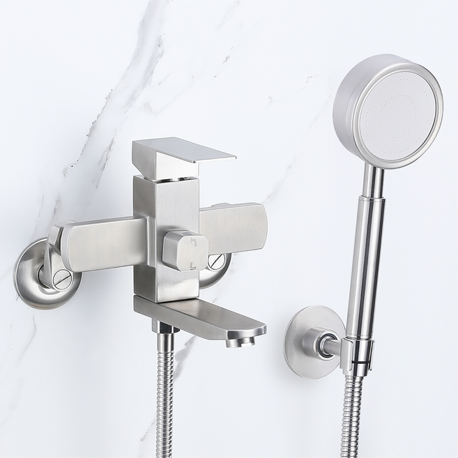 준앤코 스테인리스 샤워기 수전 욕조 욕실 샤워수전 샤워세트, 1개, 01se