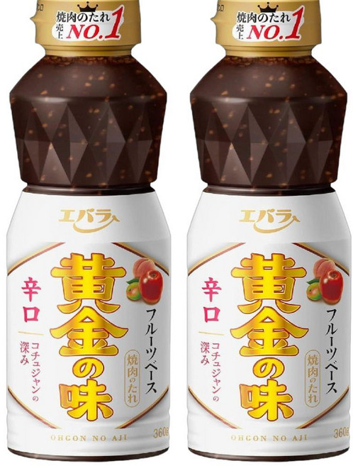 에바라 황금의 맛 카라구치 야끼니쿠 양념 소스(매운맛) 360g x2병, 1개