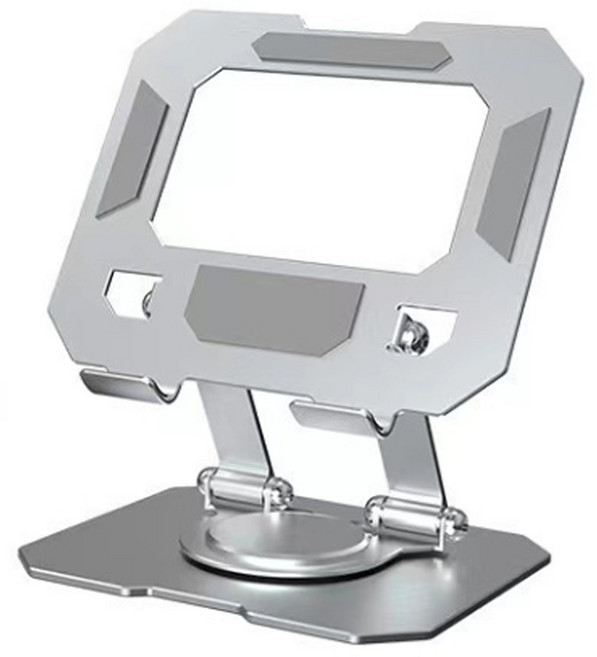 하루모리 360도 회전 탁상용 태블릿PC 스탠드 거치대, 1개, 실버, 태블릿 거치대