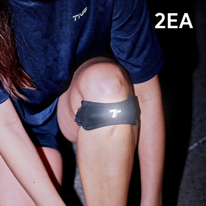 타이탄워크 젤코어 러닝 무릎보호대 슬개골 여성 남성 밴드, 블랙, 2개