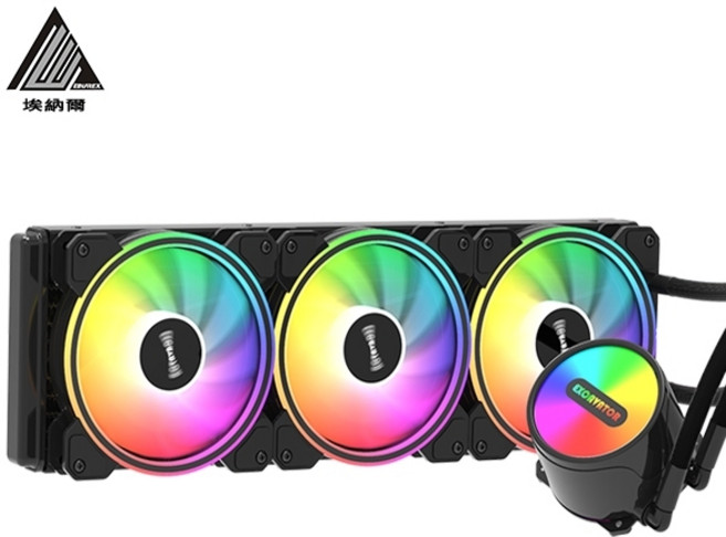 協明 EINAREX埃納爾 凌鏡360 ARGB CPU水冷散熱器 (黑/白), 黑色, 1個