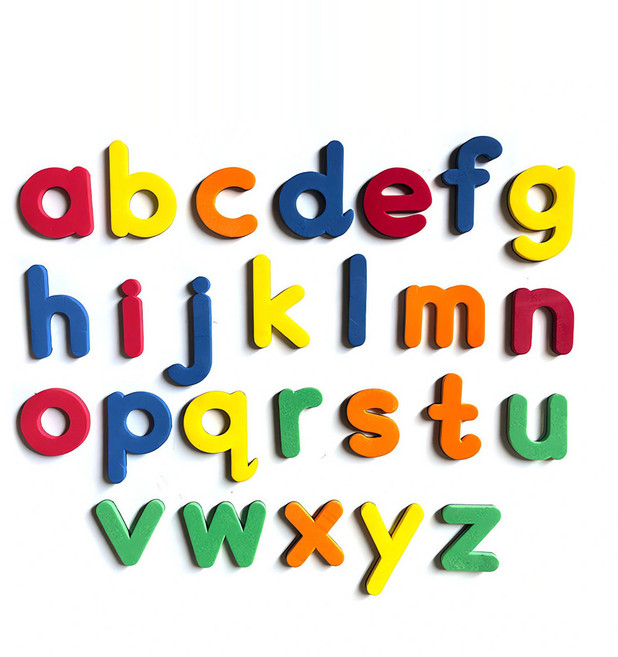 彩色英文字母磁力貼, 彩色字母小寫, 彩色, 字母小寫