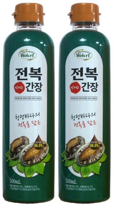 웰크리 맛더한 전복간장, 웰크리 맛더한 구룡포 전복간장 500ml 2개 기타간장, 2개, 500ml