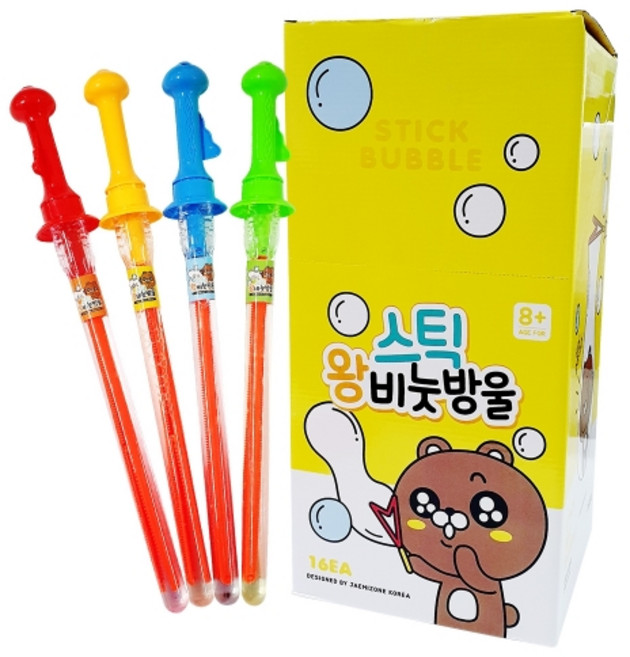 재미존 2000 스틱왕비누방울 45cm 100ml 갑(16개입), 1개, 1개