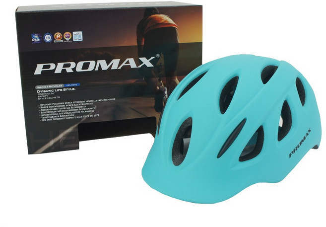 프로맥스 자전거 인몰드 헬멧, 블루, 1개