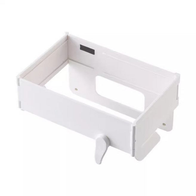 트리플령 접이식 주방 걸이형 쓰레기통 음식물 쓰레기봉투 거치대, 1개, 화이트