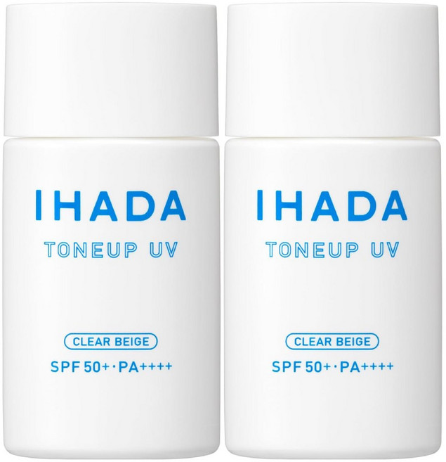 Ihada 이다 톤업 UV 선스크린 페이스 프로텍트 밀크 클리어 베이지 30ml 해외직구 카크닉 휴대용 골프, 2개