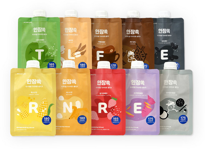 한장쏙 식사대용 다이어트 단백질 쉐이크 파우치 스타트패키지, 1세트, 10회분