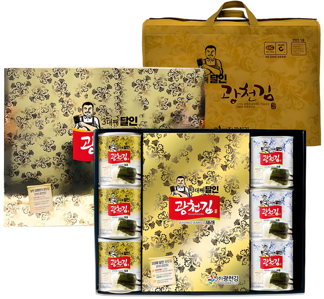 광천김 3대째 달인 캔김 혼합 + 전장김 선물세트 4호, 1개