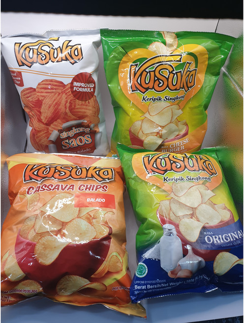 인도네시아 쿠수카 크리픽 끄리삑 싱콩 카사바칩 오리지널, 180g, 1개