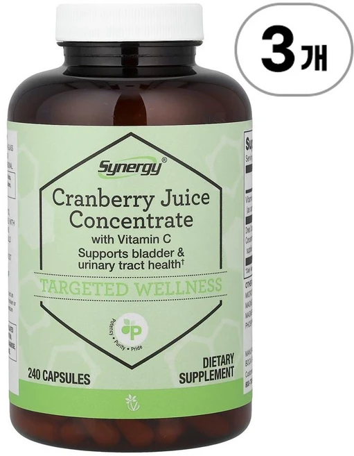 비타코스트 시너지 크랜베리 주스 농축액 Vitacost Synergy® Cranberry Juice Concentrate 240정, 3개 - 쿠팡