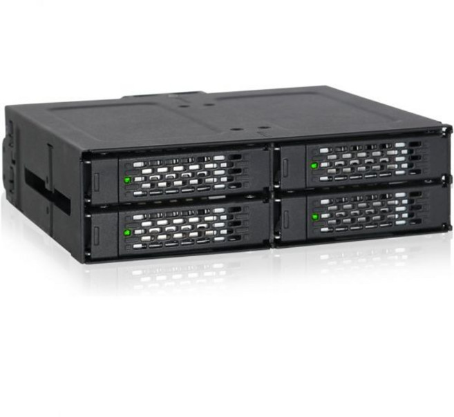 ICY DOCKICY DOOK 6 Bay 2.5 사스 SAS/SATA HDD/SSD 모바일 랙 5.25인치 베이용 풀 메탈 인클로저 ToughArmor MB608SPB, MB607SP-B, 1개