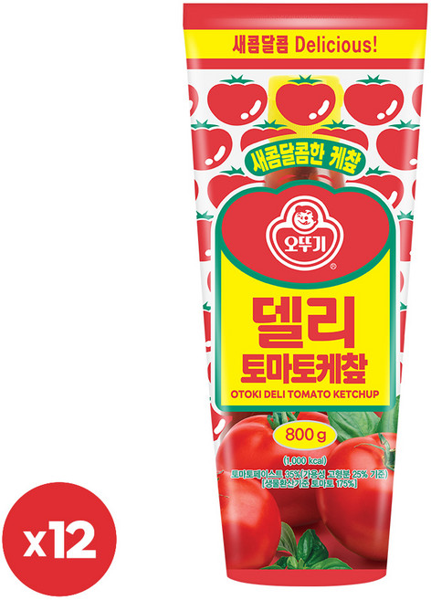 오뚜기 델리 토마토케챂, 800g, 12개