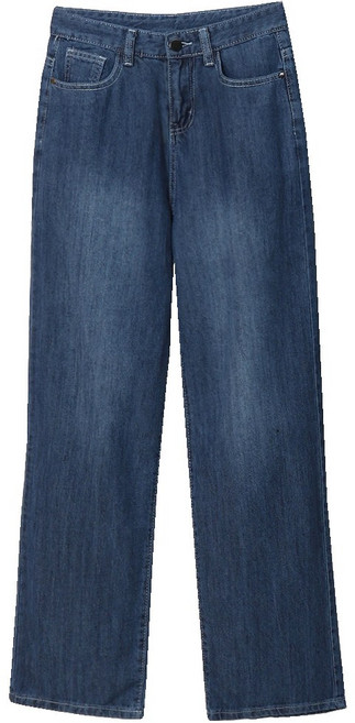 와이드 일자핏 찰랑원단 데님팬츠 가볍고 시원한 여름 청바지