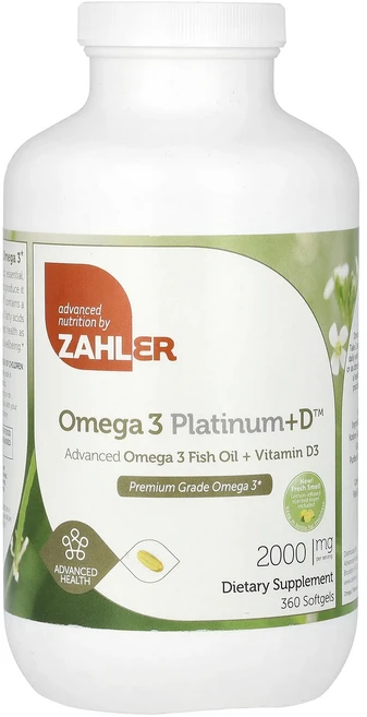 새해 첫좋은선물 Zahler 오메가3 플래티넘+D 고급 오메가3 피쉬 오일 + 비타민D3 소프트젤 360정(소프트젤 1정당 1000mg) 제대로 할인합니다, Zahler오메가3플래티넘D고급오메가3피쉬오일비타민D3, 1 - 쿠팡