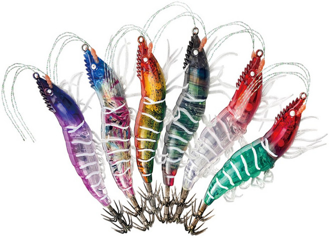 솔티어 감탄 리얼새우에기 UV 심해 제주 갑오징어 한치 쭈꾸미 6pcs, 1개