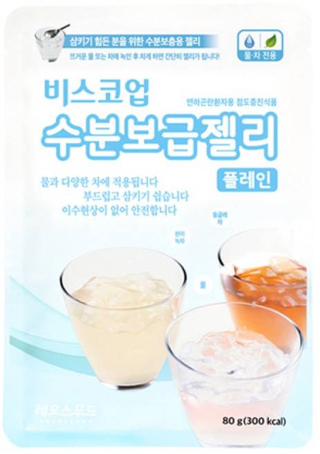 비스코업 수분보급젤리 플레인 x 1포 (연하곤란), 80g, 1개