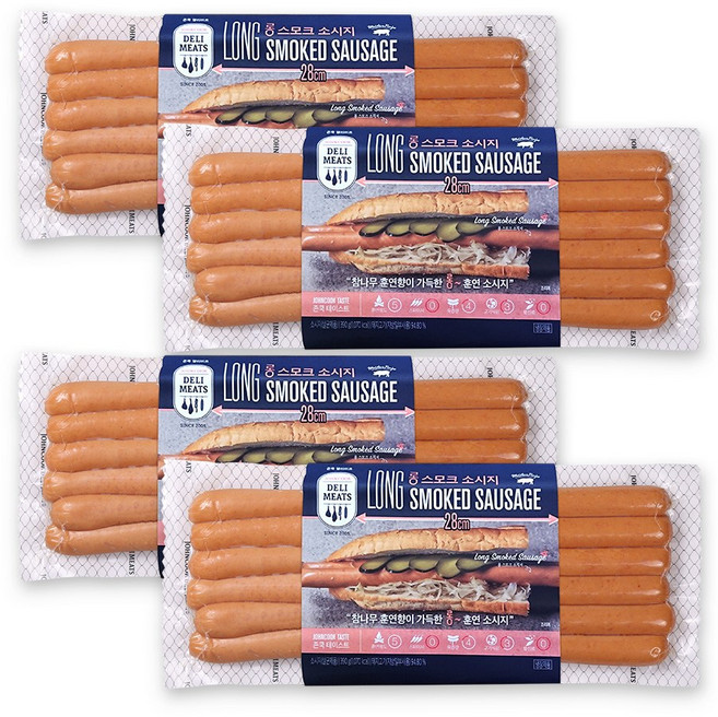 존쿡델리미트 훈연 육즙 롱스모크 소시지 390g X 4개