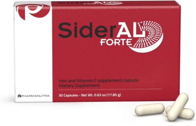 SiderAL Forte 수크로소말 아이언 비타민C 30 영양 결핍 지원 높은 흡수율 잘 견디 제품. 미국내, 30 Count (Pack of 1)