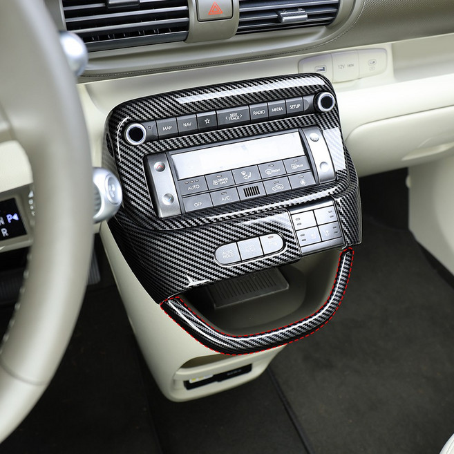 유투카 호환 캐스퍼 일렉트릭 EV 튜닝 용품 에어컨 공조기 커버, 기어라인 커버 1P [카본-EV], 기타