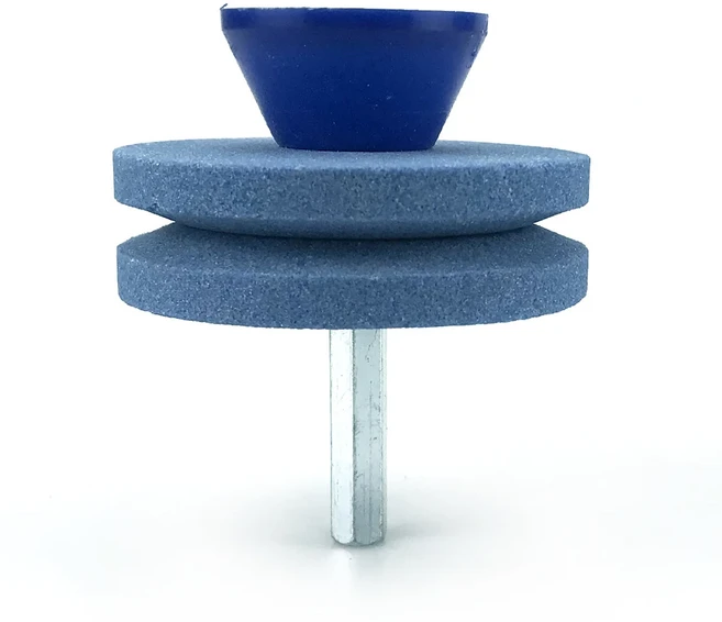 샤프닝 스톤 잔디 깎는 기계 샤프너 블레이드 나이프 샤프닝에 사용 금속 연삭 전기 드릴 재장착 그라인더, 05 Double blue