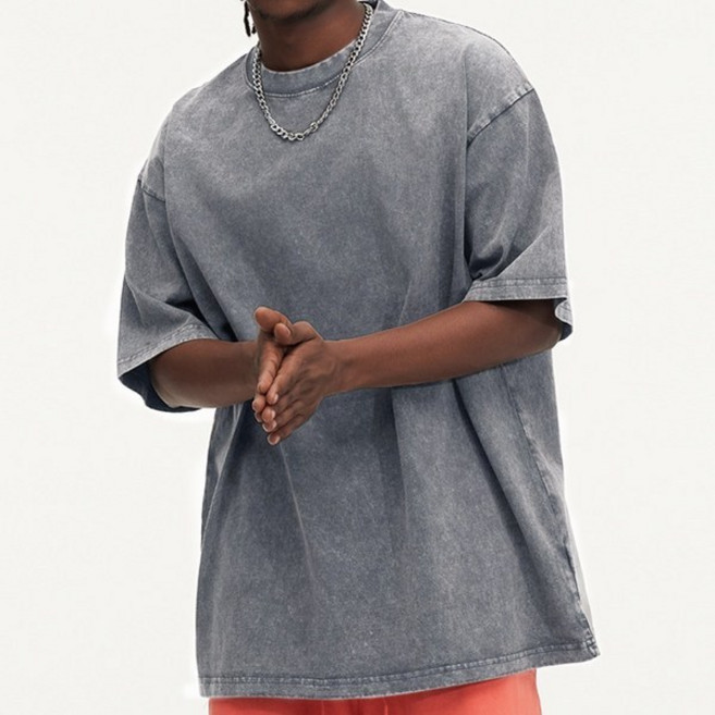 모던허니 남여공용 루즈핏 빈티지 워싱 피그먼트 오버핏 반팔 나염 티셔츠 빅사이즈