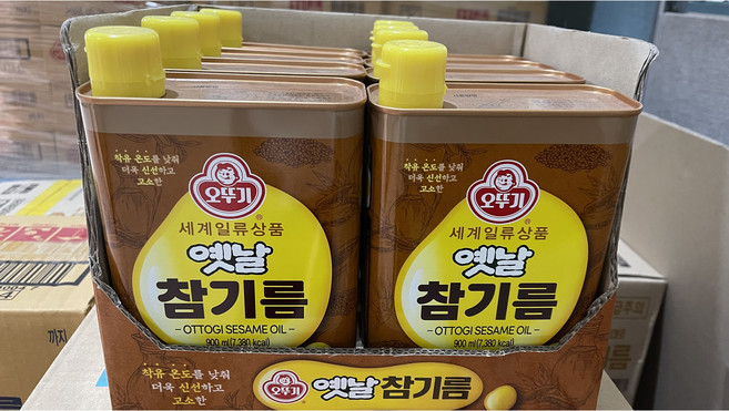 오뚜기 옛날 참기름, 900ml, 8개