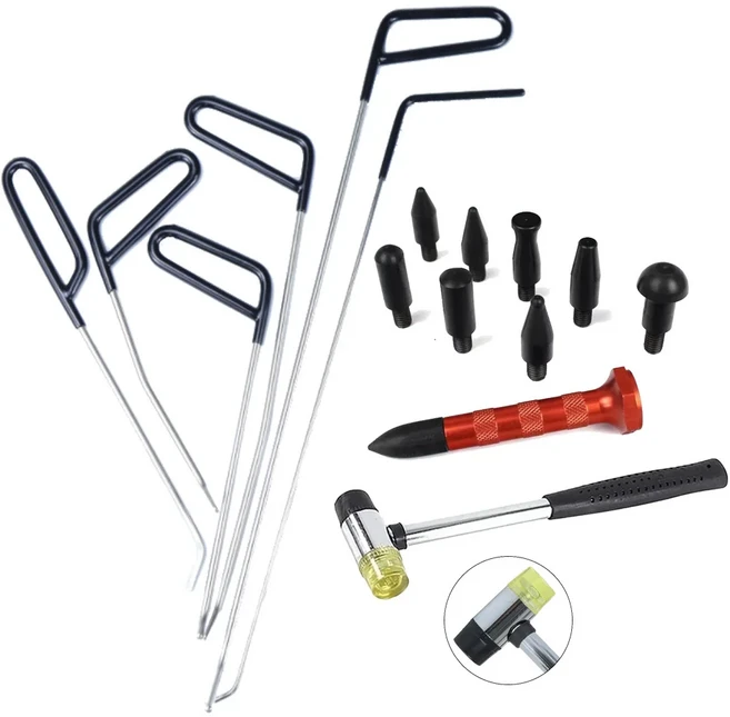 전문 자동차 페인트가없는 덴트 제거 도구 풀러 막대 후크 해머 도어 딩 우박 수정, 02 Style 1