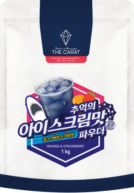 아이스크림맛 파우더 블루 죠스맛 슬러시 에이드, 1개, 1kg, 1개입