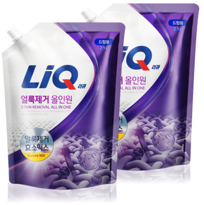 리큐 얼룩제거 올인원 세탁세제 드럼용 2.1L x 4개