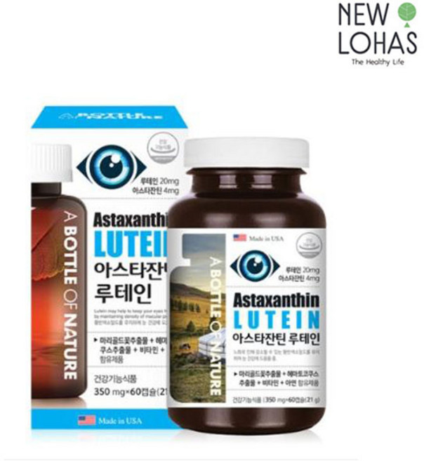 어바틀오브네이처 아스타잔틴 루테인 영양제, 60정, 1개