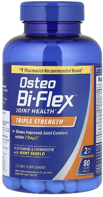 Osteo Bi-Flex 트리플 스트렝스 글루코사민 콘드로이친 80정, 1개 - 쿠팡