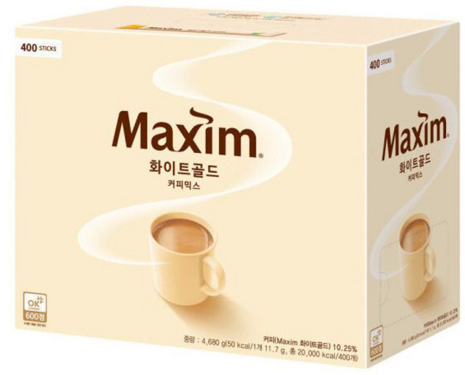 동서 맥심 화이트골드 커피믹스 400T, 11.7g, 400개입, 1개