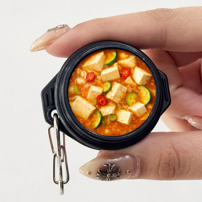 뚝배기키링 키캡 키보드 키링, 1개, 23.된장찌개 [키링]