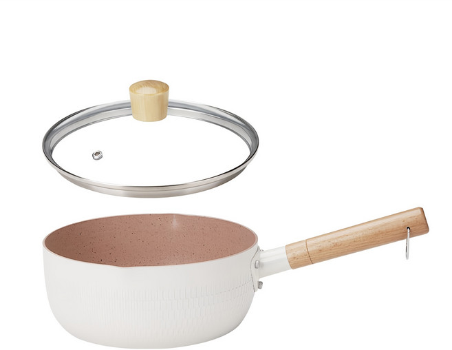 Fveja'Siv 가정용 스노우 편수냄비, 20cm, 화이트