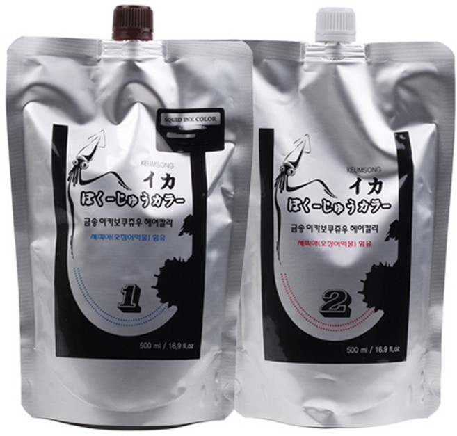 뉴겐 금송 이카보쿠쥬우 오징어먹물 헤어칼라 새치커버 염색약, 다크브라운, 1개