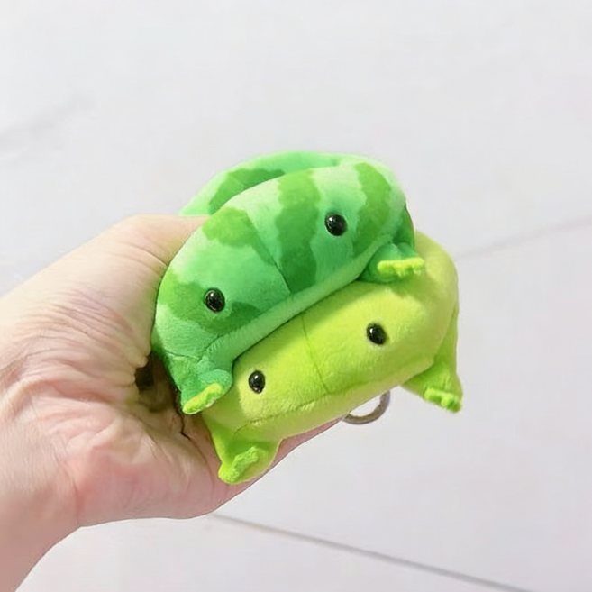 슈퍼 귀여운 스퀴시 개구리 인형 스트레스 해소 장난감 부드러운 플러시 인형 손에 들기 좋은 크기 선물용, 2개, 플러시세트, 10cm