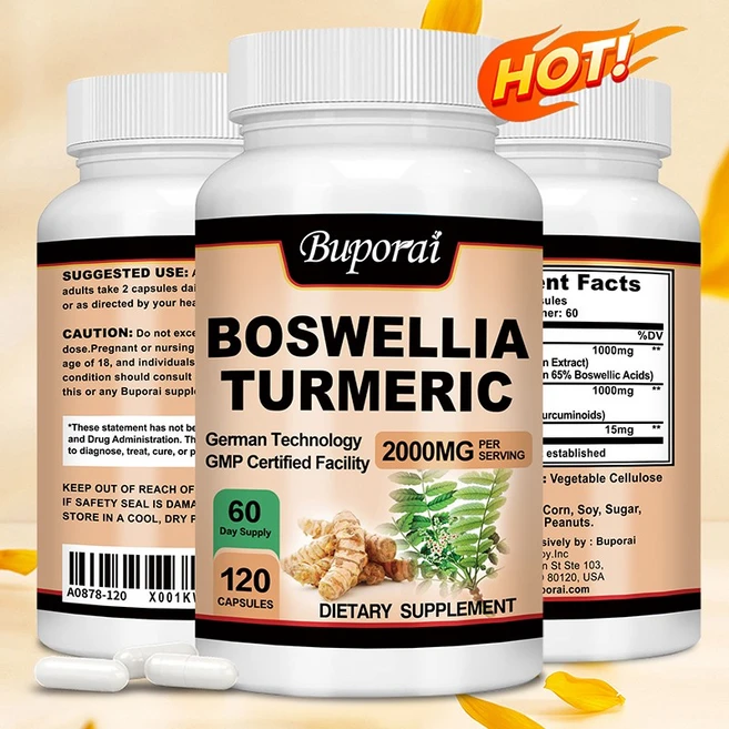보스웰리아 강황 2000mg - 통증 완화 관절 건강 염증 완화, 3개, 120정 - 쿠팡