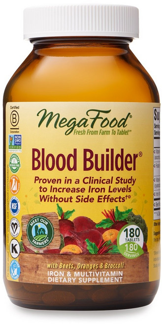 Megafood 블러드 빌더 타블렛, 1개, 180정