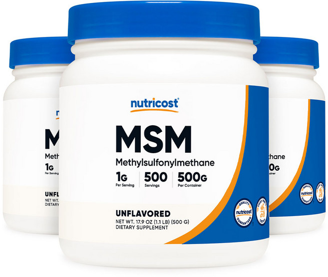 뉴트리코스트 MSM 파우더 500g 무맛 500회분 3개