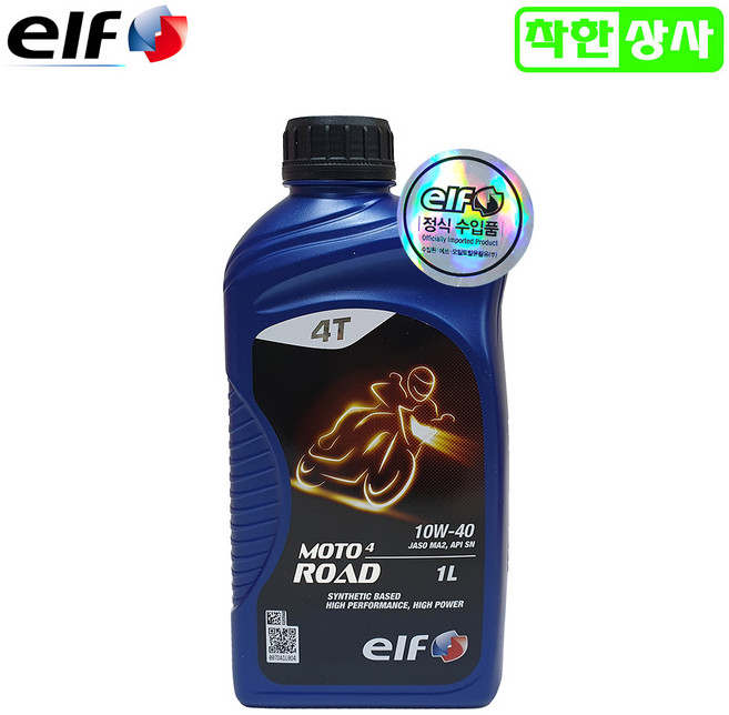 [정품] 엘프오일 로드스타 10W40 50% 반합성유 바이크 스쿠터 엔진 오일, [ELF]로드스타 10W40 50%, 1개