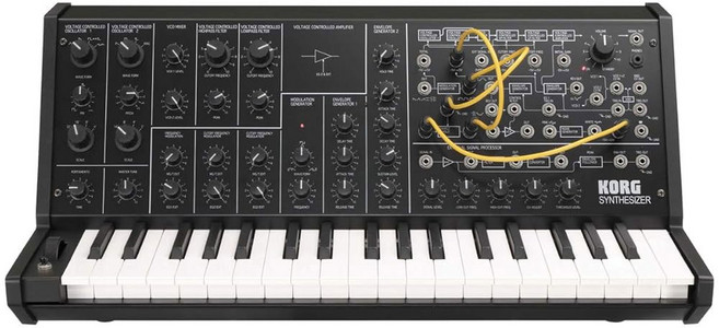 Korg MS20 미니 반모듈형 아날로그 신시사이저MS20MINI 멀티컬러 M, Black, Black 해외직구