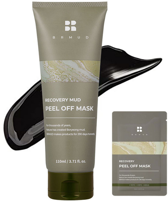 비알머드 리커버리 보령 머드 추출물 모공케어 필오프 마스크팩 110ml + 필오프 마스크팩 9ml, 1개, 1개입
