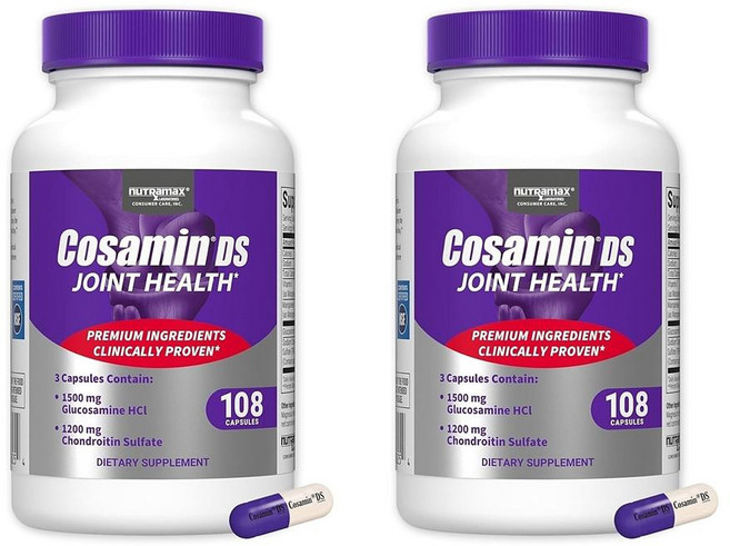 Nutramax 코사민 DS Cosamin DS For Joint Health Comfort & Mobility 108 Capsules, 2개, 108정