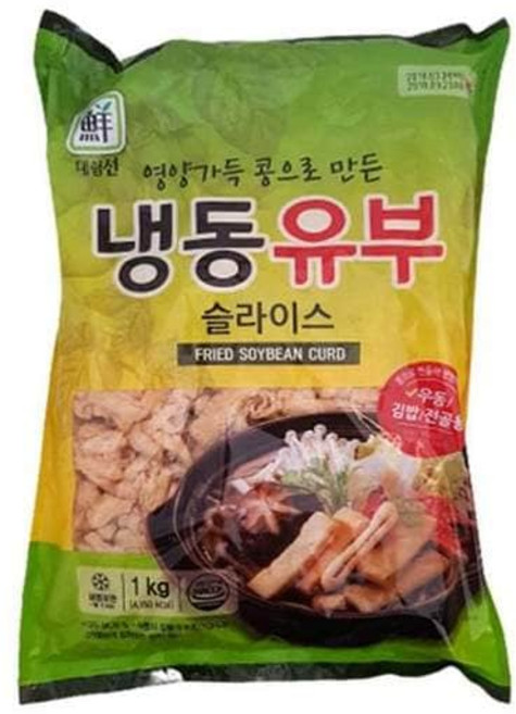 (냉동)대림선냉동유부슬라이스 1kg 대림선 냉동유부 슬라이스 국물, 1개