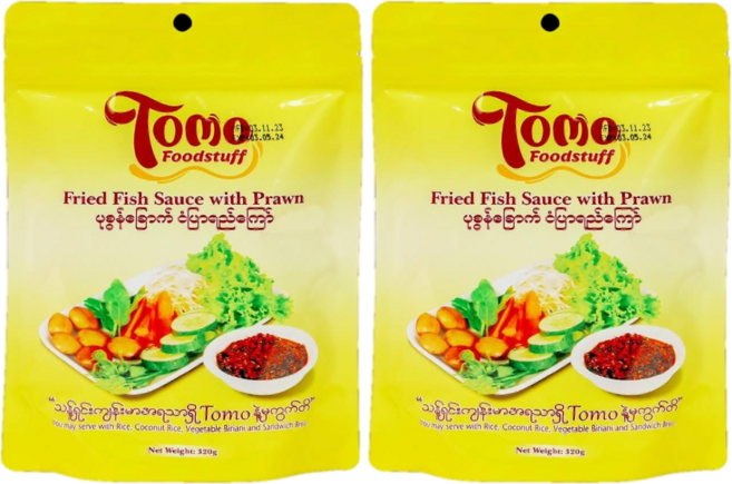 건새우피시소스페이스트 Fried Fish Sauce with Prawn, 2개, 320g