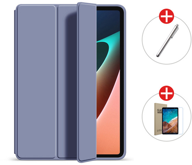 두스피릿 갤럭시탭 호환 A9 PLUS 플러스 11인치 플립 케이스 (+터치펜/강화유리), 라벤더